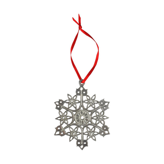 Mast General Store Snowflake Pewter Ornament