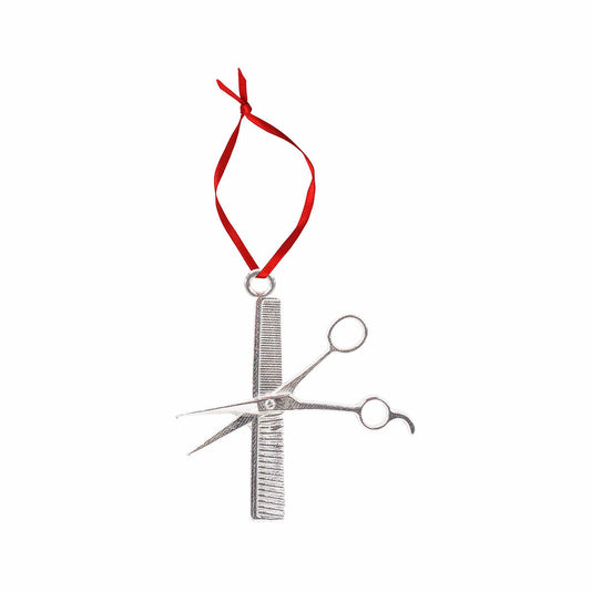 Mast General Store Scissors and Comb Pewter Ornament
