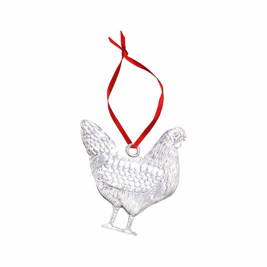 Mast General Store Chicken Pewter Ornament