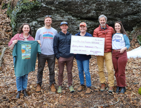 Mast Store and Blue Ridge Conservancy employees tour Howard Knob property.