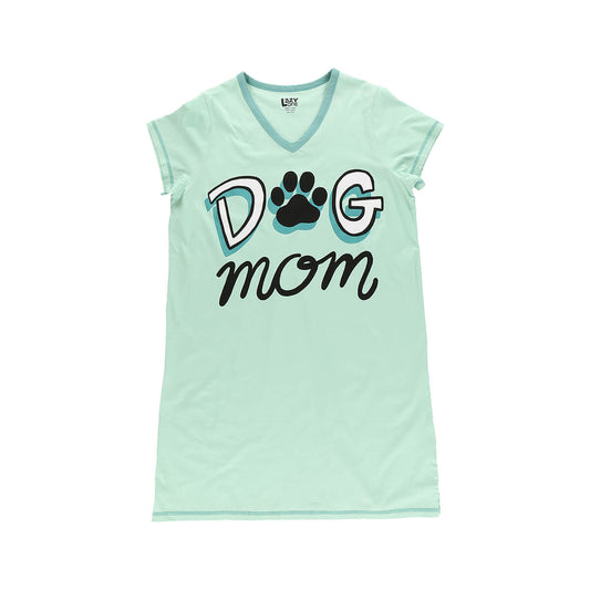 LazyOne Women's Dog Mom V-Neck Nightshirt