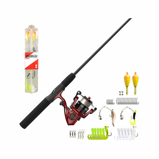 Zebco Spinning Combo Fishing Rod with Tackle Wallet