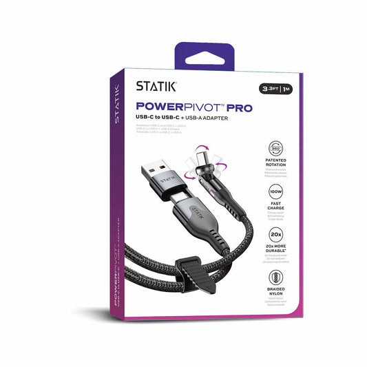 Keysmart PowerPivot Pro Cable - USB-C to USB-C with USB-A Adaptor