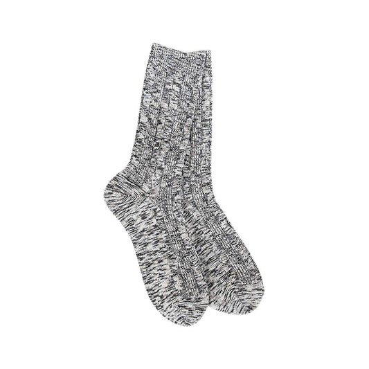 World's Softest Women's Light Weight Cable Crew Socks Nightfall Multi