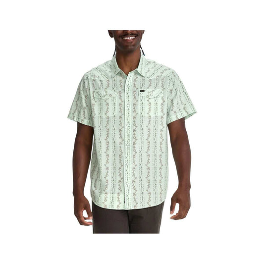 Howler Brothers Men's H Bar B Short Sleeve Snapshirt Hibiscus Mint