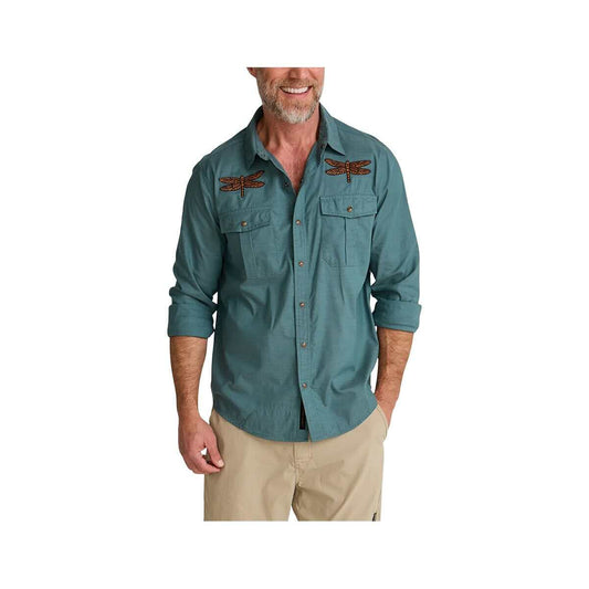 Howler Brothers Men's Long Sleeve Gaucho Snapshirt Dragons