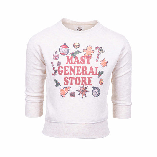 Barefoot Baby Toddler Mast General Store Christmas Long Sleeve T-Shirt Soft Beige