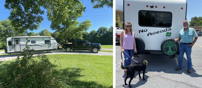 Mike and Debbie hit the road in their recreational vehicle with no agenda