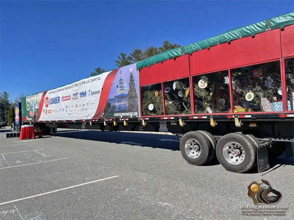 Ruby the Red Spruce visits Watauga High School in Boone, NC - Photo Courtesy of Watauga Online