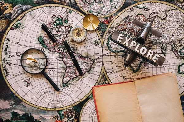 Explorer's map and tools