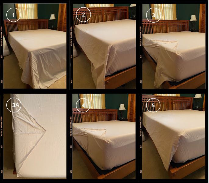 How to make hospital corners on your bed step by step