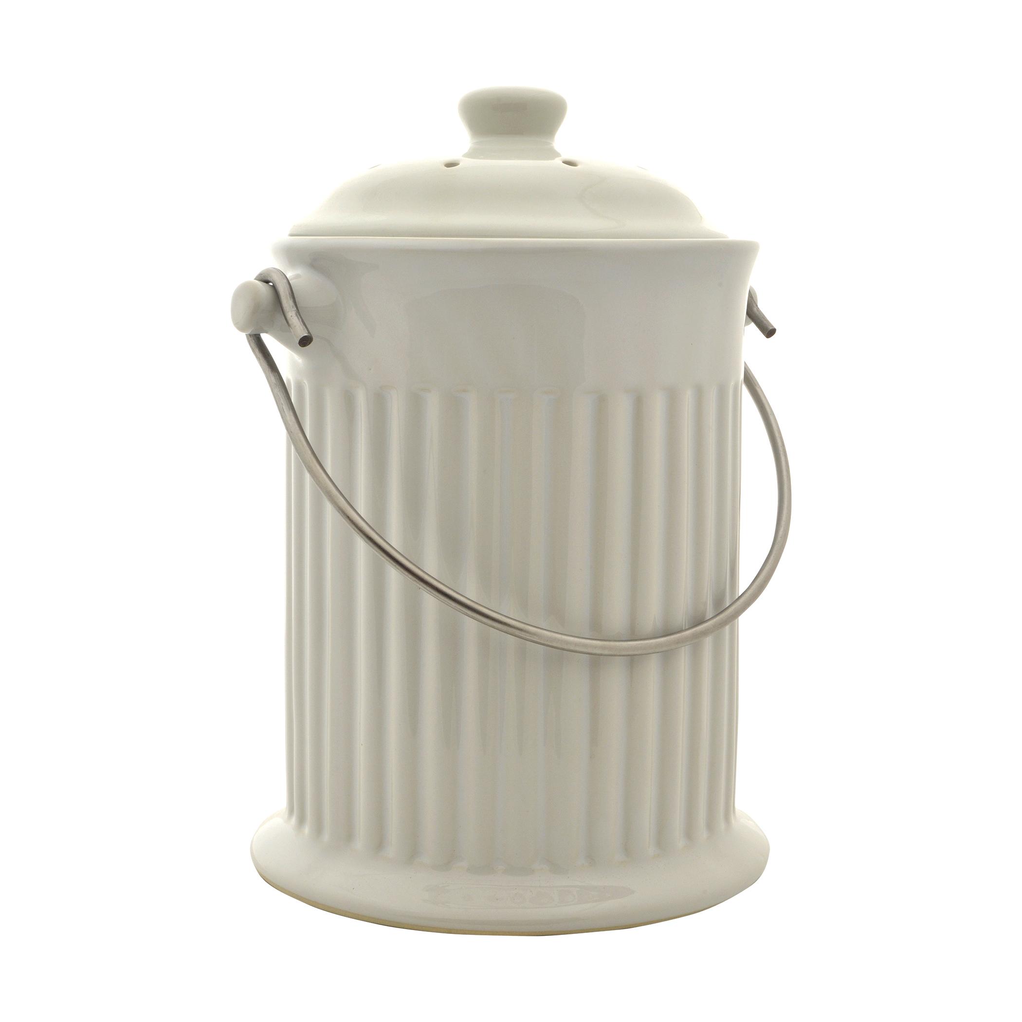 Norpro, White , 1 Gallon Ceramic Compost Keeper, One Size