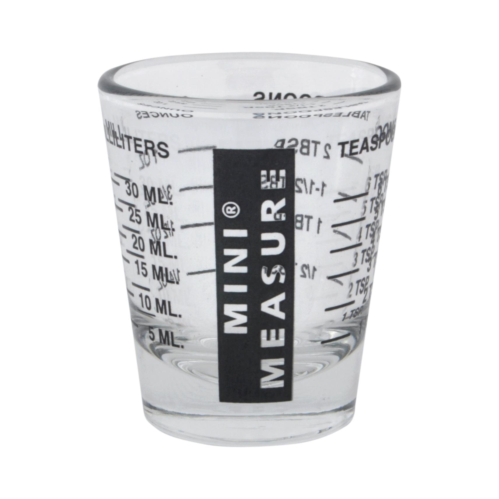 Harold Import 13211BLK Multi-Purpose Mini Measuring Glass, 1 oz, Black