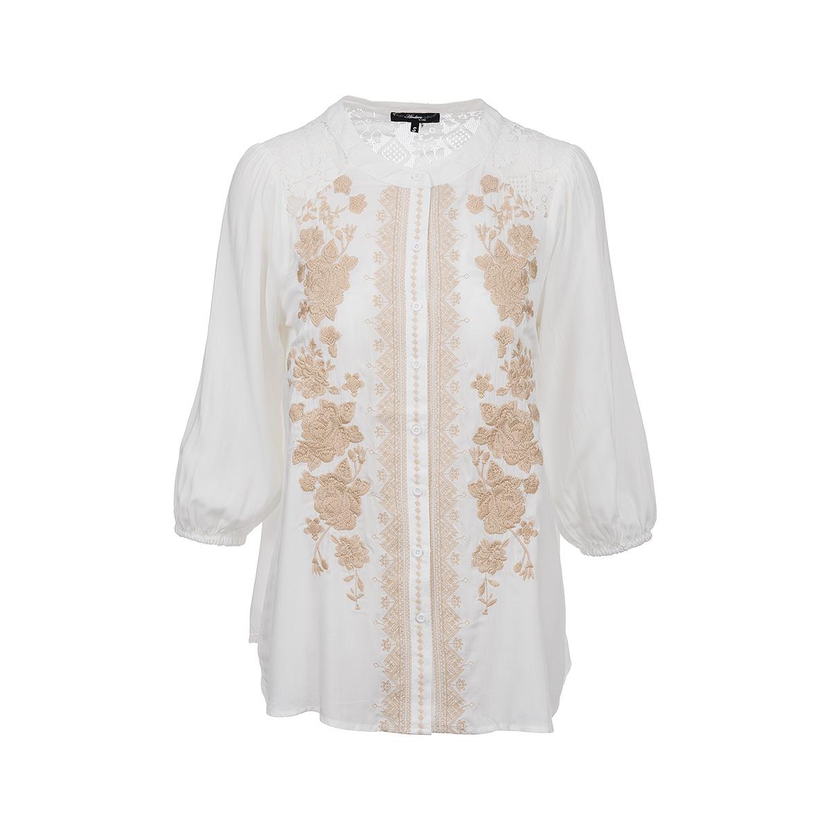 Mast General Store | Women's Khaki Embroidered Blouse
