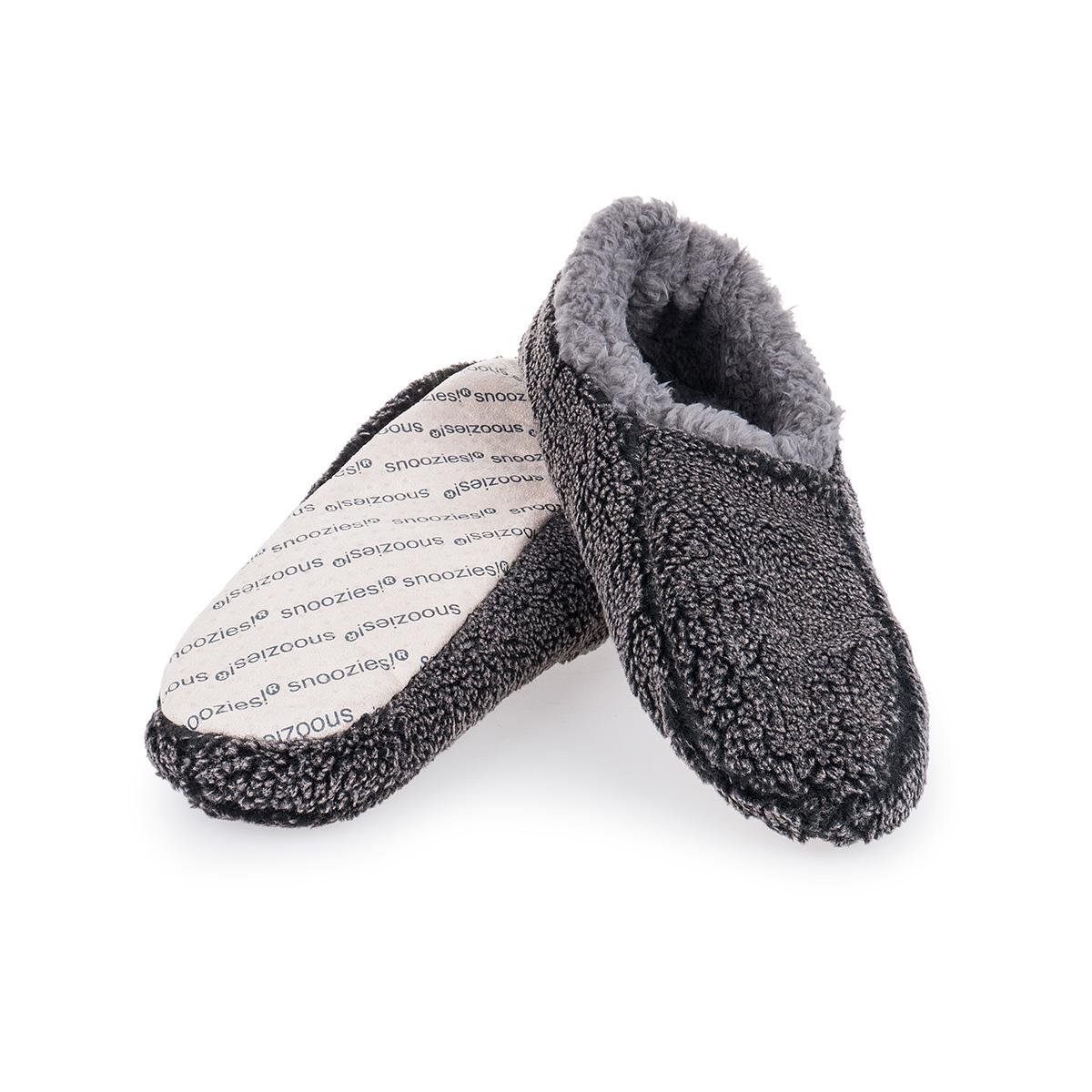 snoozies slippers with rubber soles