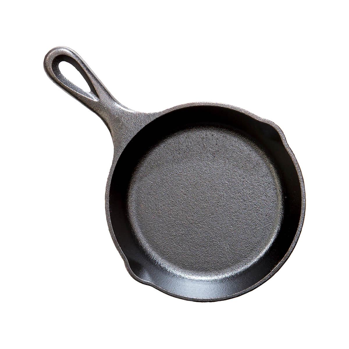 Round Cast Iron Grill Pan: 6.5 Inch / 10.25 Inch