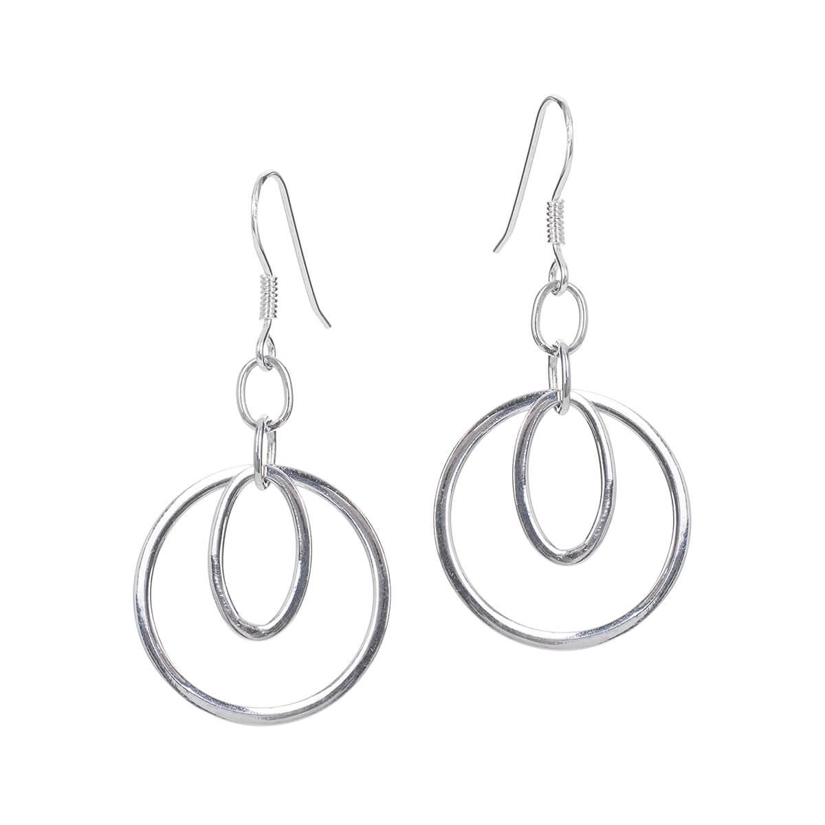 THE WELMAN GROUP | Sterling Silver Dangle Earring with Floating Ovals