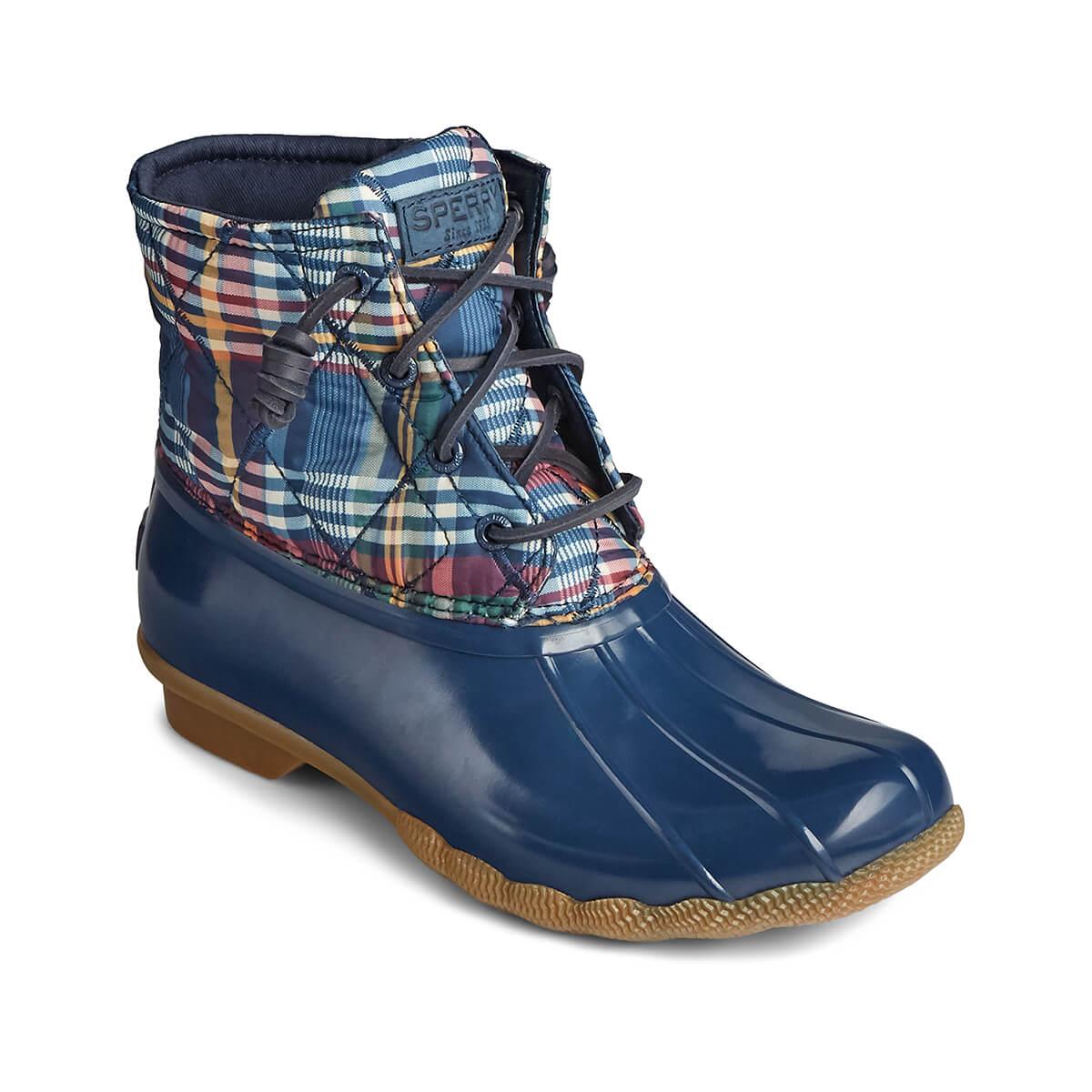 sperry plaid duck boots