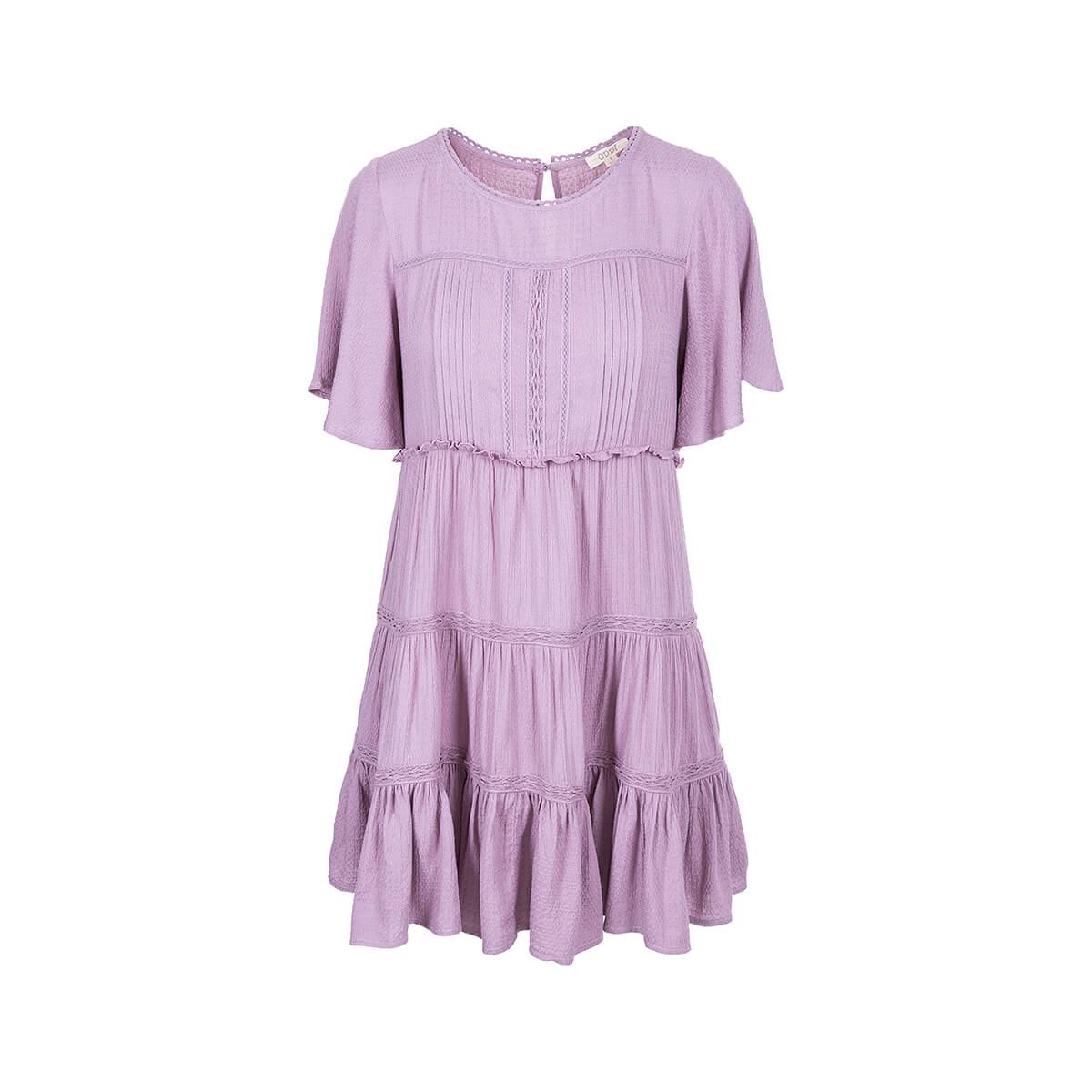 ODDI | Women's Tiered Short Sleeve Mini Dress