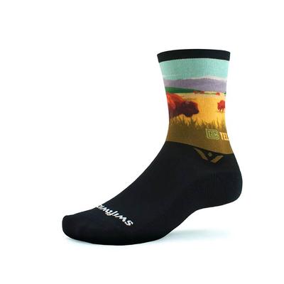 Big City Mountaineers Hike Light Cushion Print Crew Socks