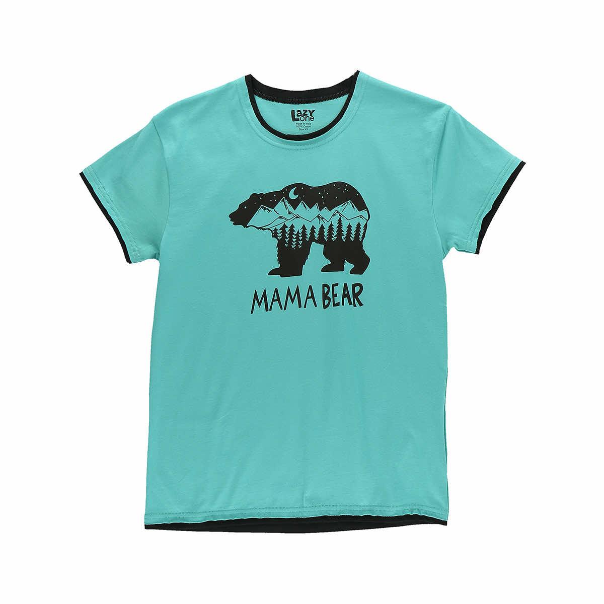 Women's Mama Bear Regular Fit Short Sleeve PJ T-Shirt