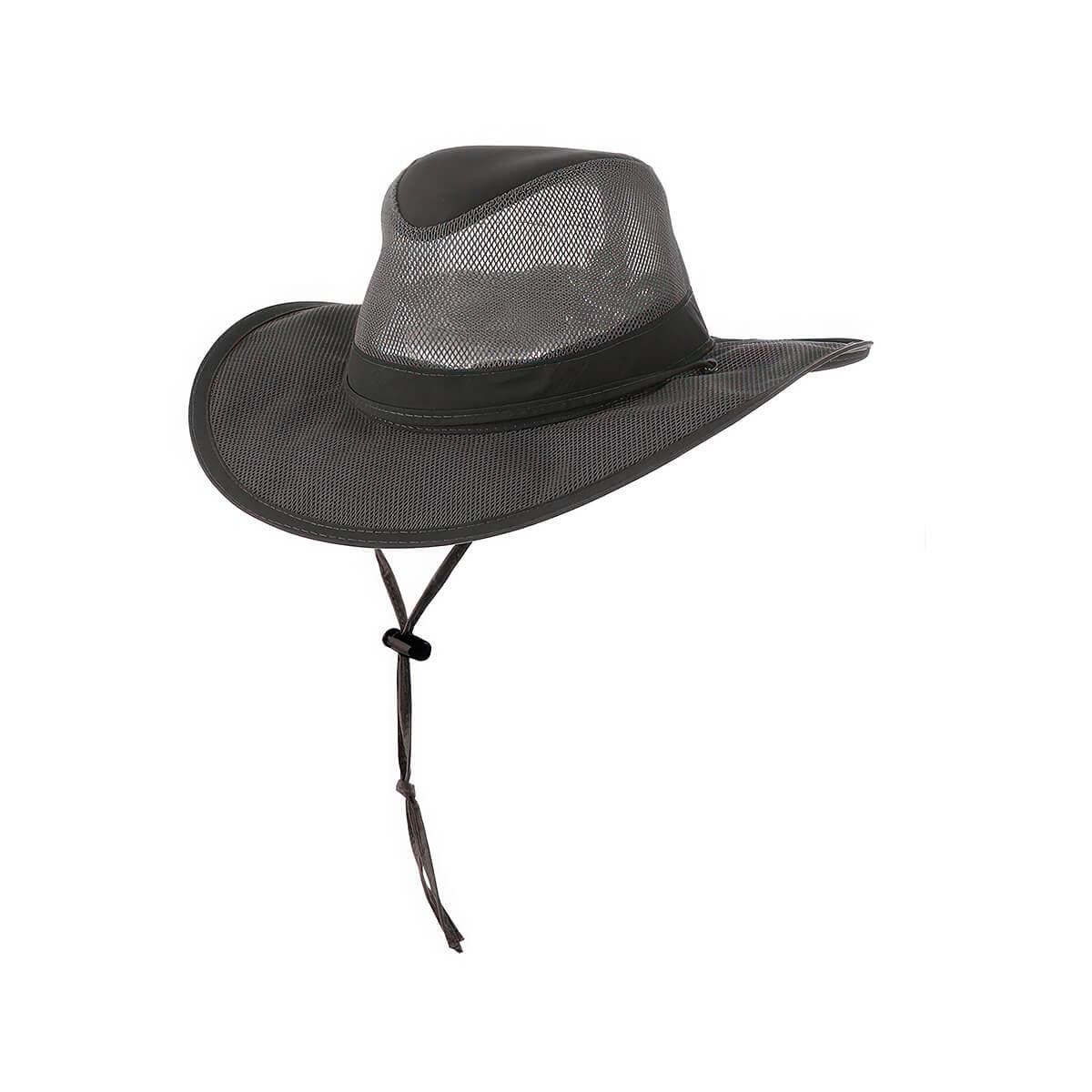 Mens Basin Nylon Safari Hat - Grey