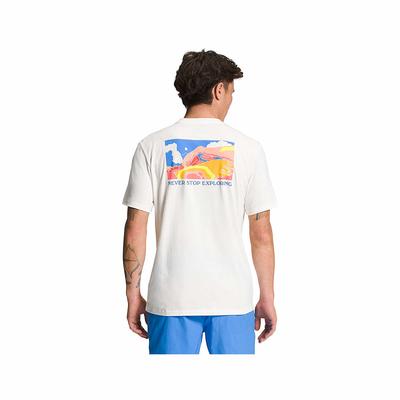 Southern Fried Cotton Boone NC Mountain Scene Short Sleeve Tshirt - Seafoam