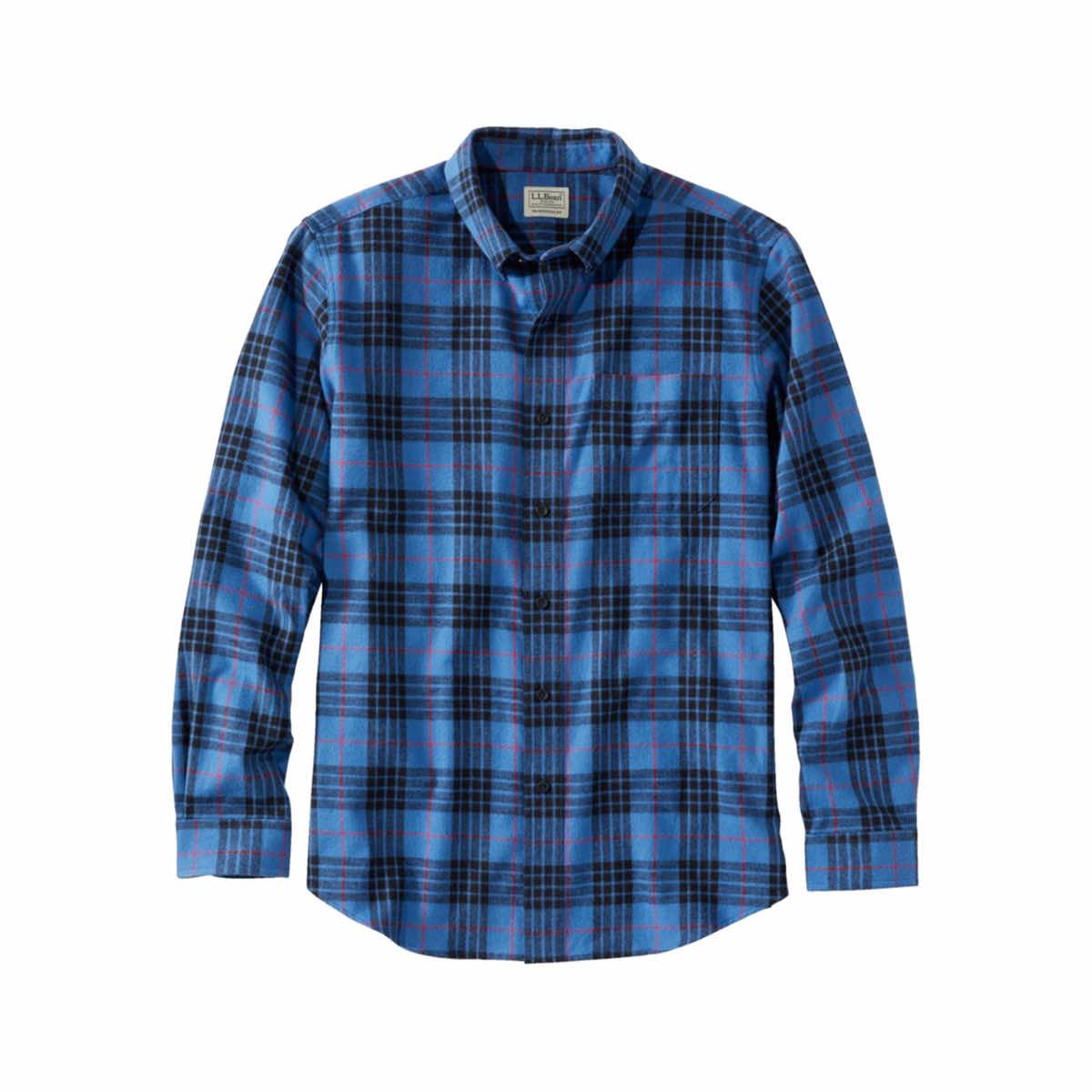 Men's Scotch Plaid Long Sleeve Flannel Shirt