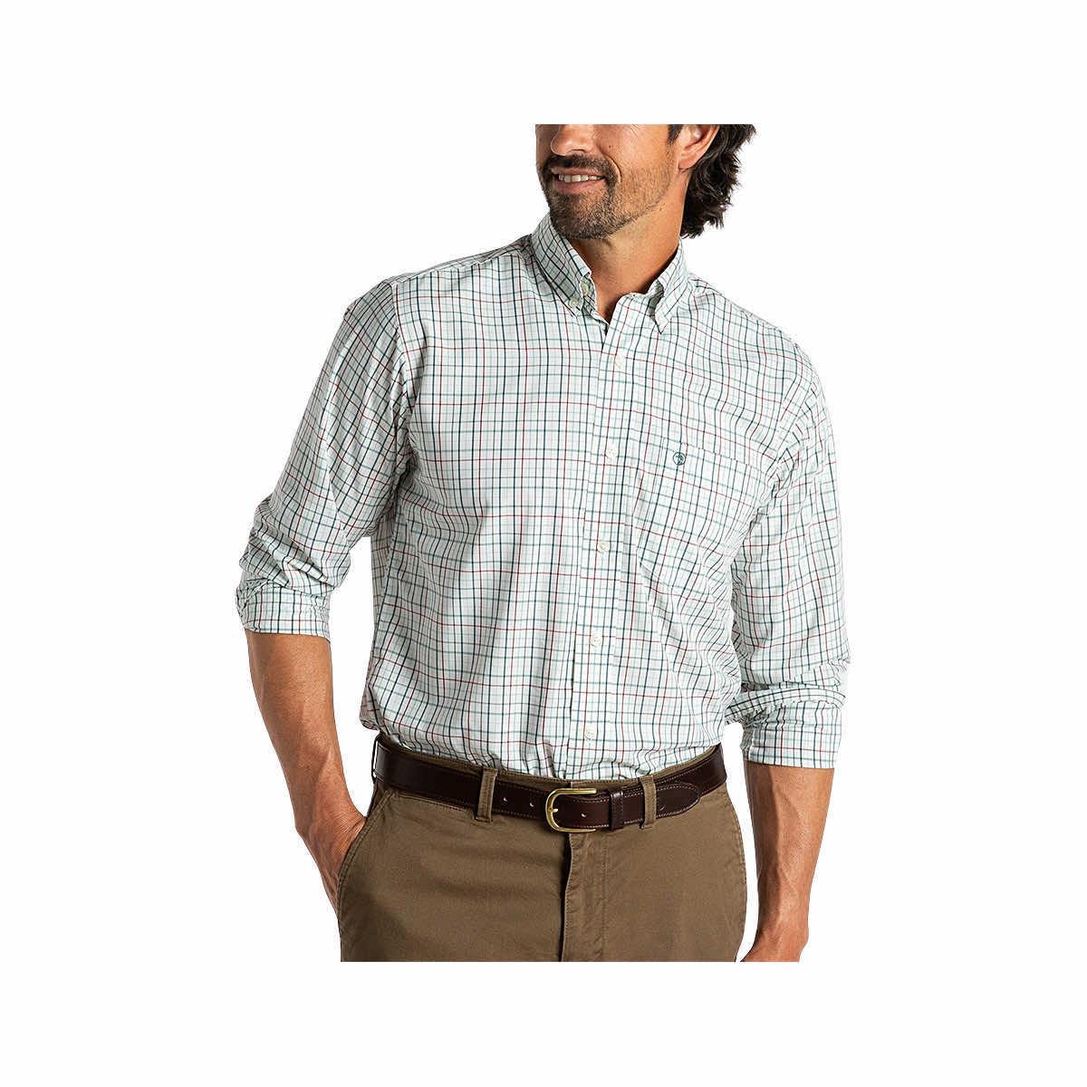 Men's Jenkins Plaid Long Sleeve Performance Poplin Sport Shirt