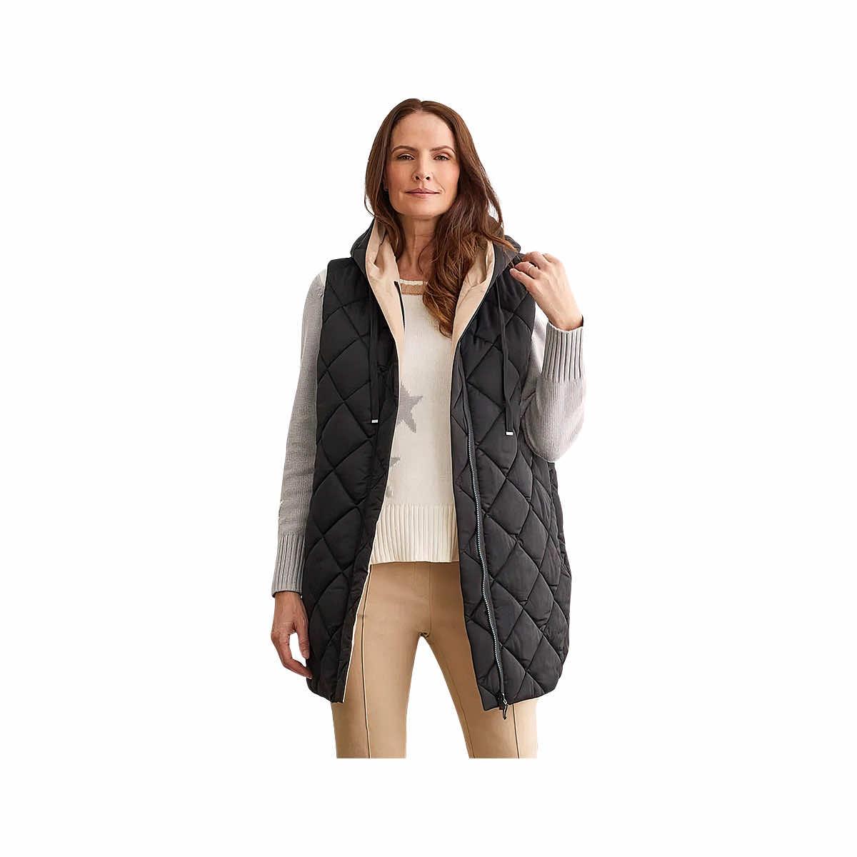 Women's Diamond-Quilted Reversible Puffer Vest