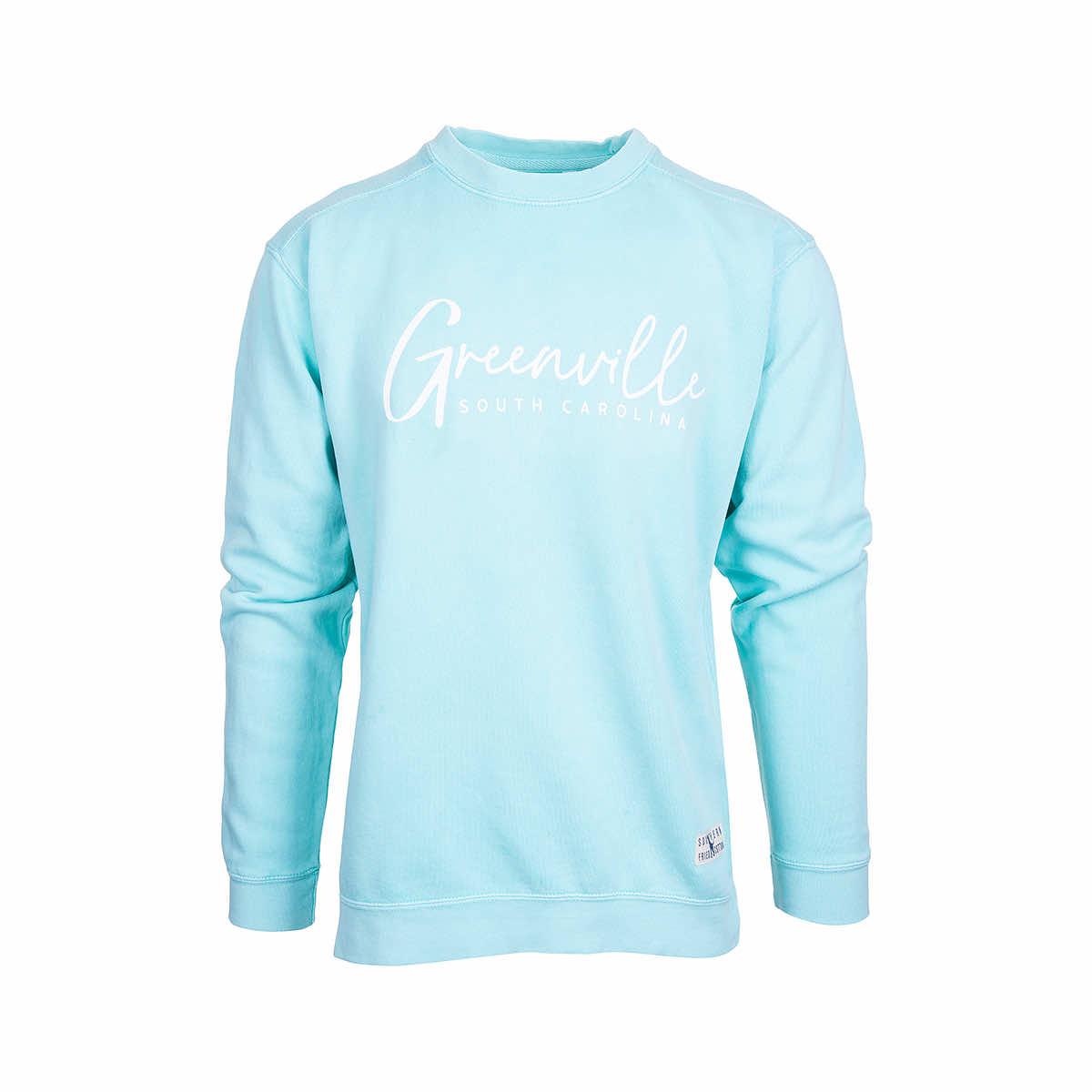 Greenville Script Comfy Crew Sweatshirt