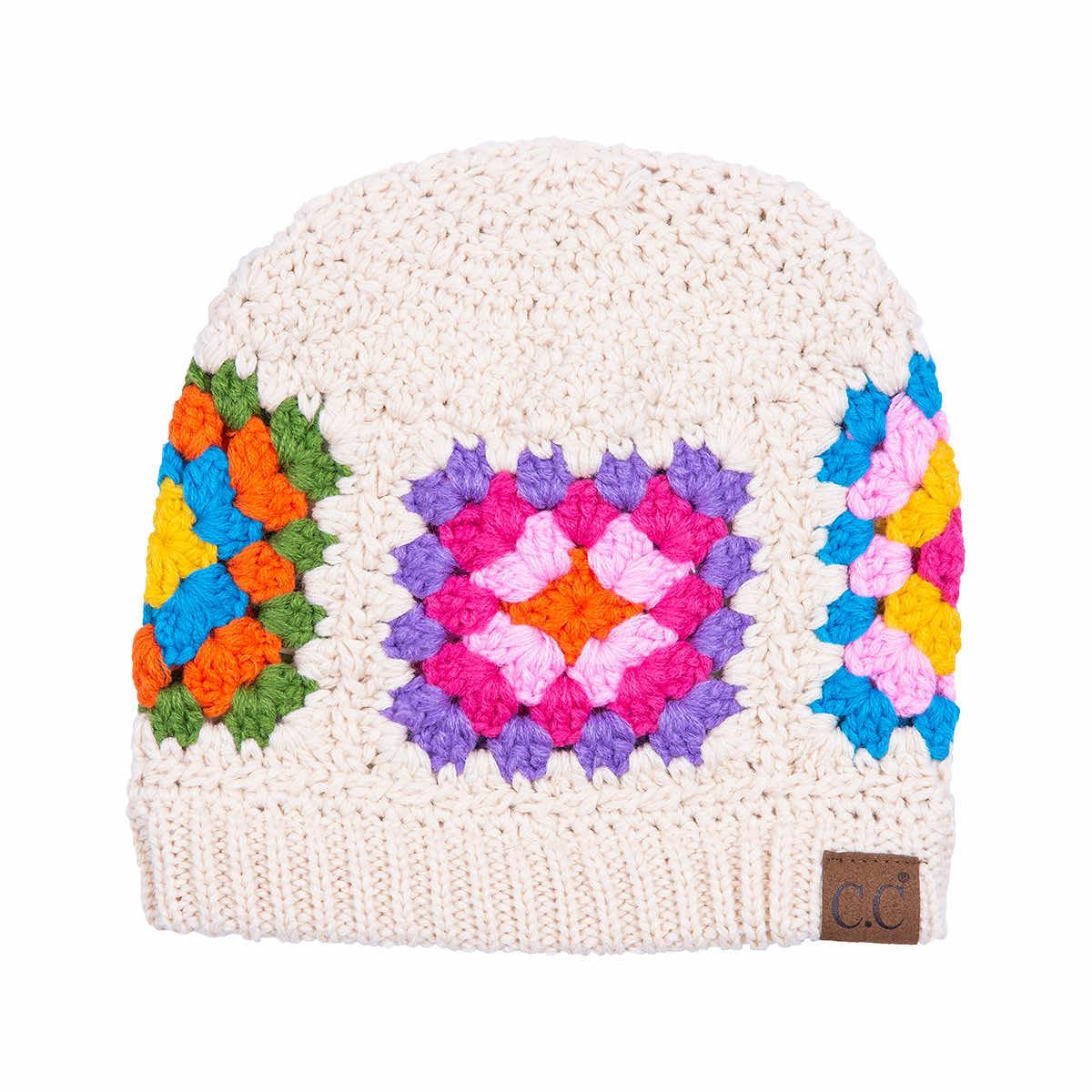 Women's MultiColor Crochet Beanie