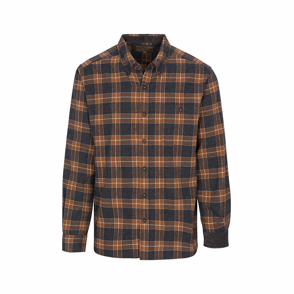 Men's Brushed Cotton Plaid Long Sleeve Shirt