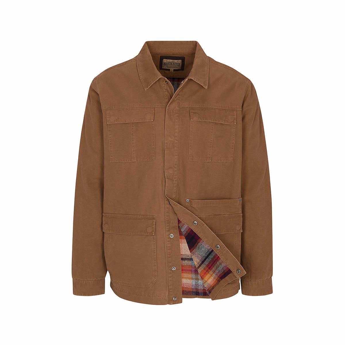 Canvas jacket 2025 flannel lined