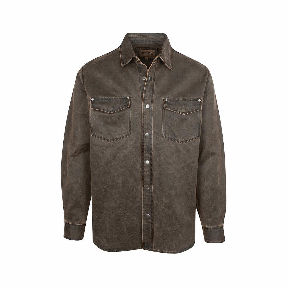 Men s Cotton Suede Shirt Jacket