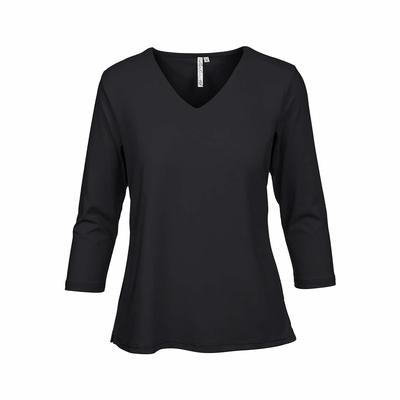Women's Long Sleeve Henley Shirt - Gondola Back, California 89