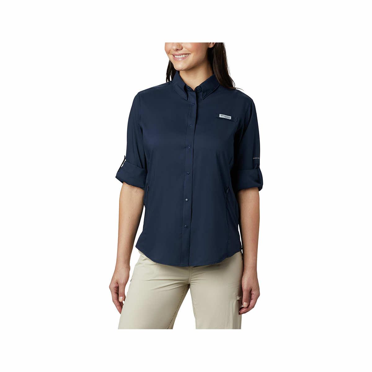 Columbia Women's PFG Tamiami II Long Sleeve Shirt - XL - Blue