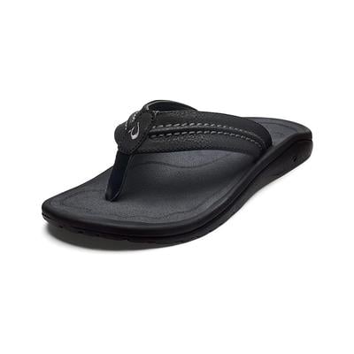 OLUKAI WOMEN'S HIONA LEATHER FLIP FLOP BEACH SANDAL sz 7 PEWTER BLACK –  FRIOCONNECT LLC