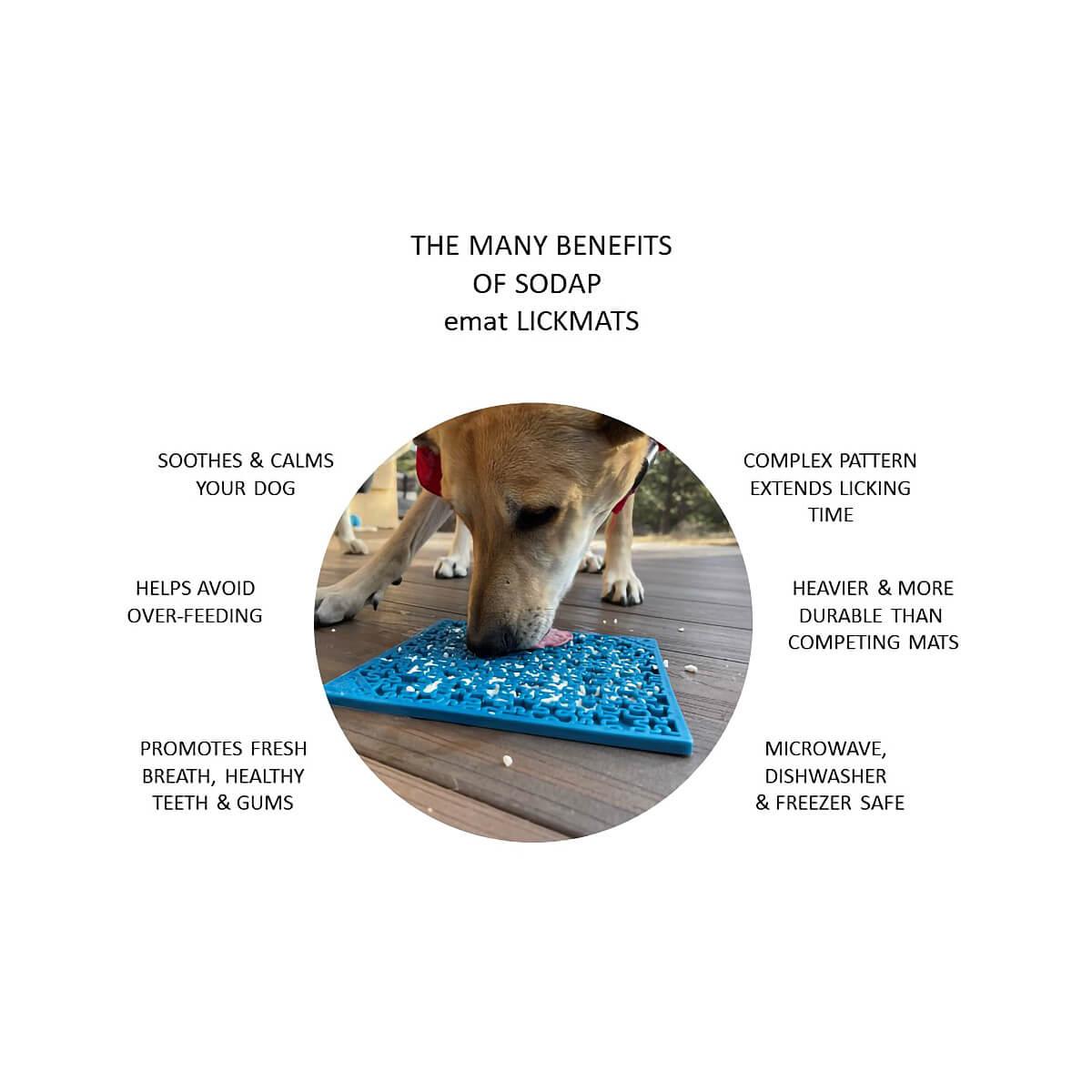 SodaPup Jigsaw Design Emat Enrichment Lick Mat Blue